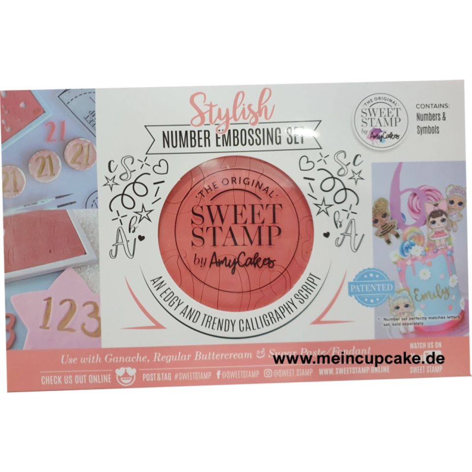 Sweet Stamp Fondant Stempel Zahlen & Symbole Set Stylish