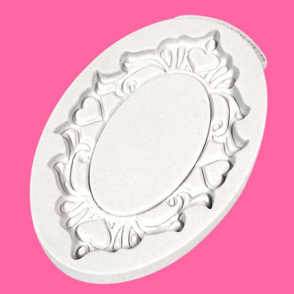 Fondantform Plaque, oval