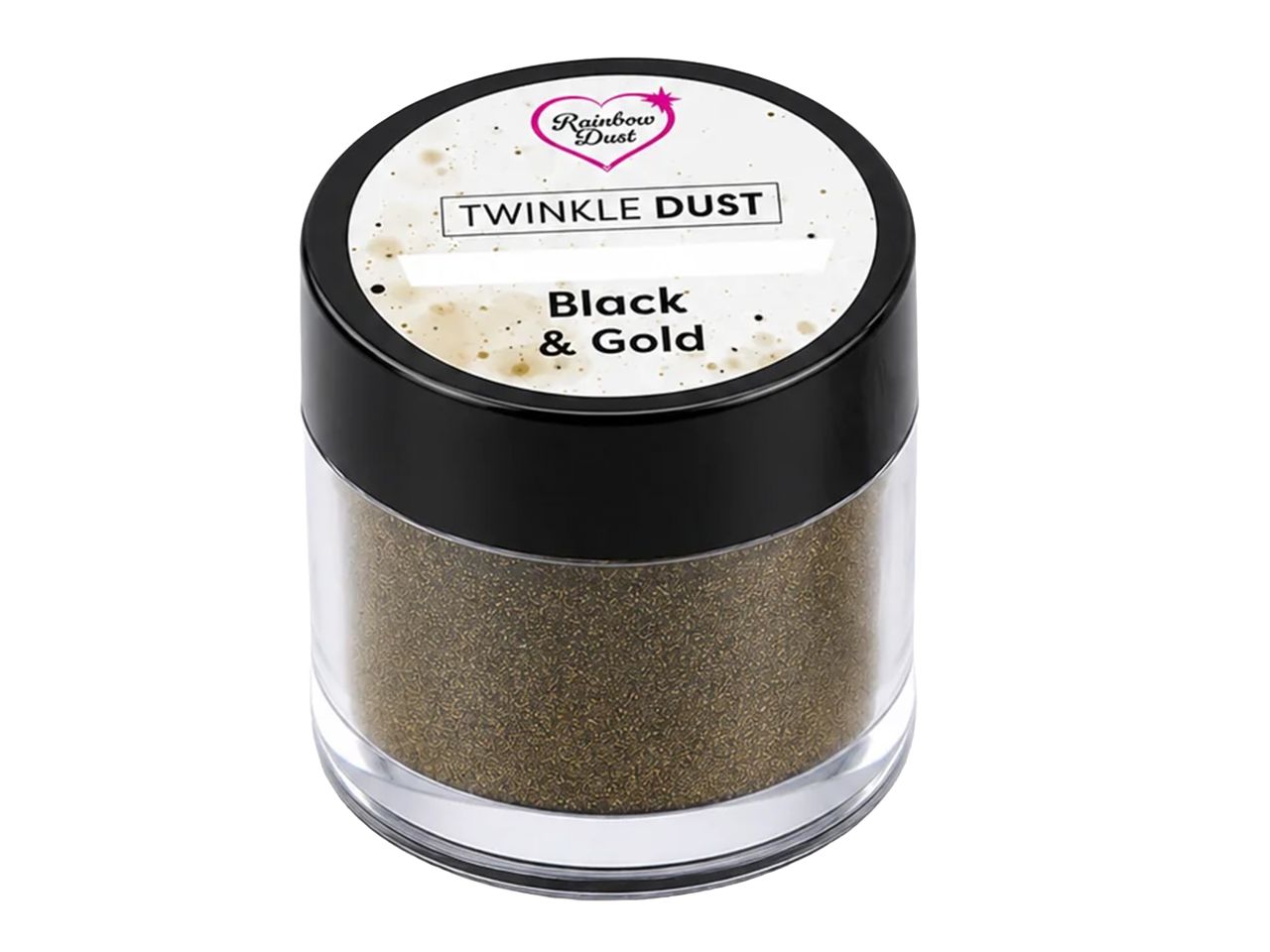 Rainbow Dust Glitzerpulver Schwarz-Gold 5g