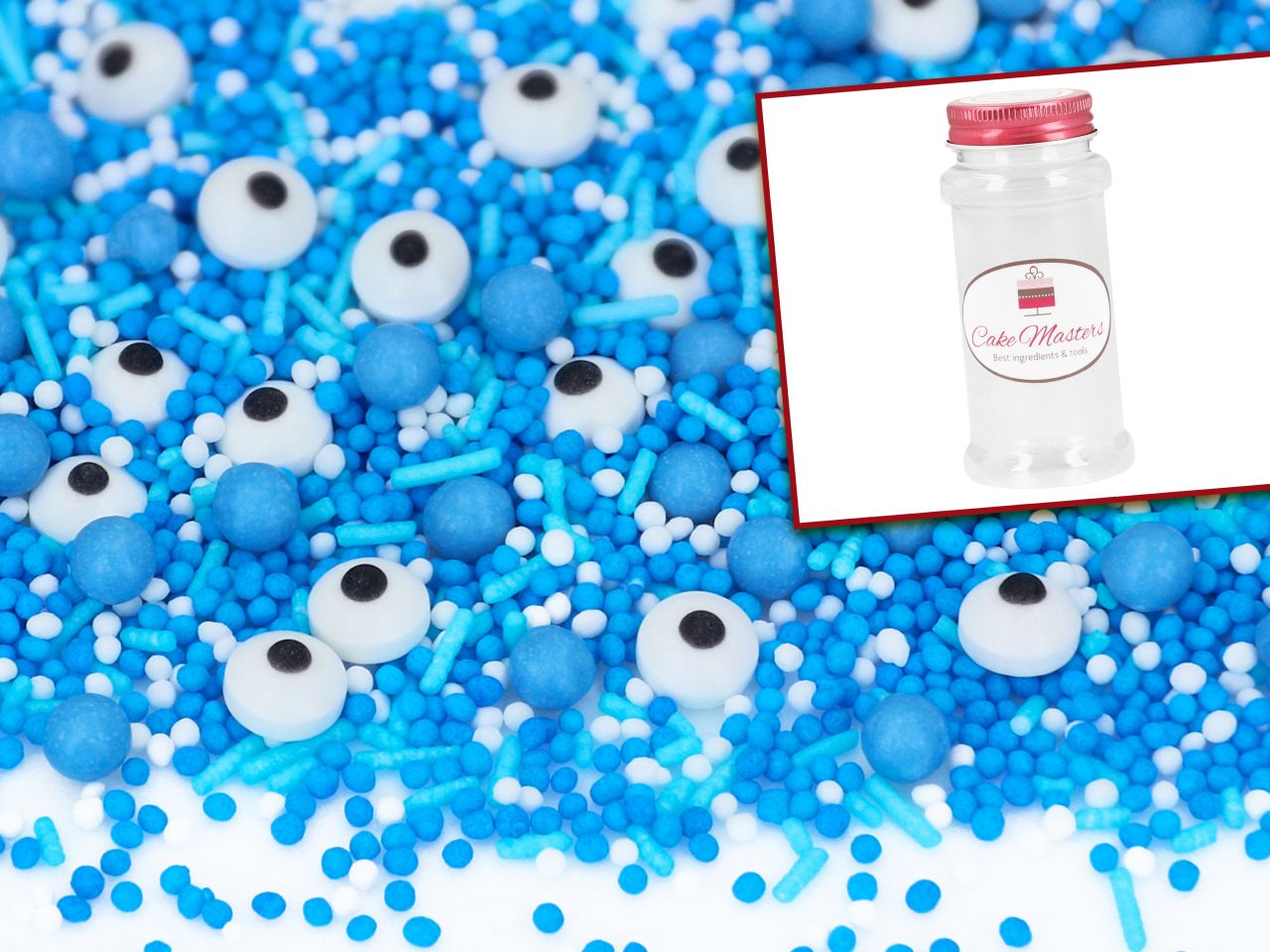 Sprinkles Blue Monster, blau-weiß, 80g, Vorratsdose