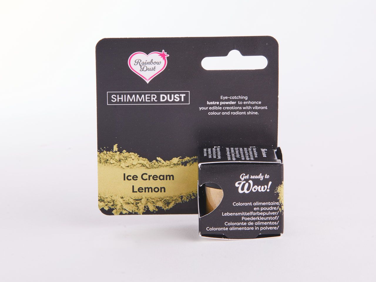 Rainbow Dust: Lebensmittelfarbpulver metallic Ice cream Lemon 3g