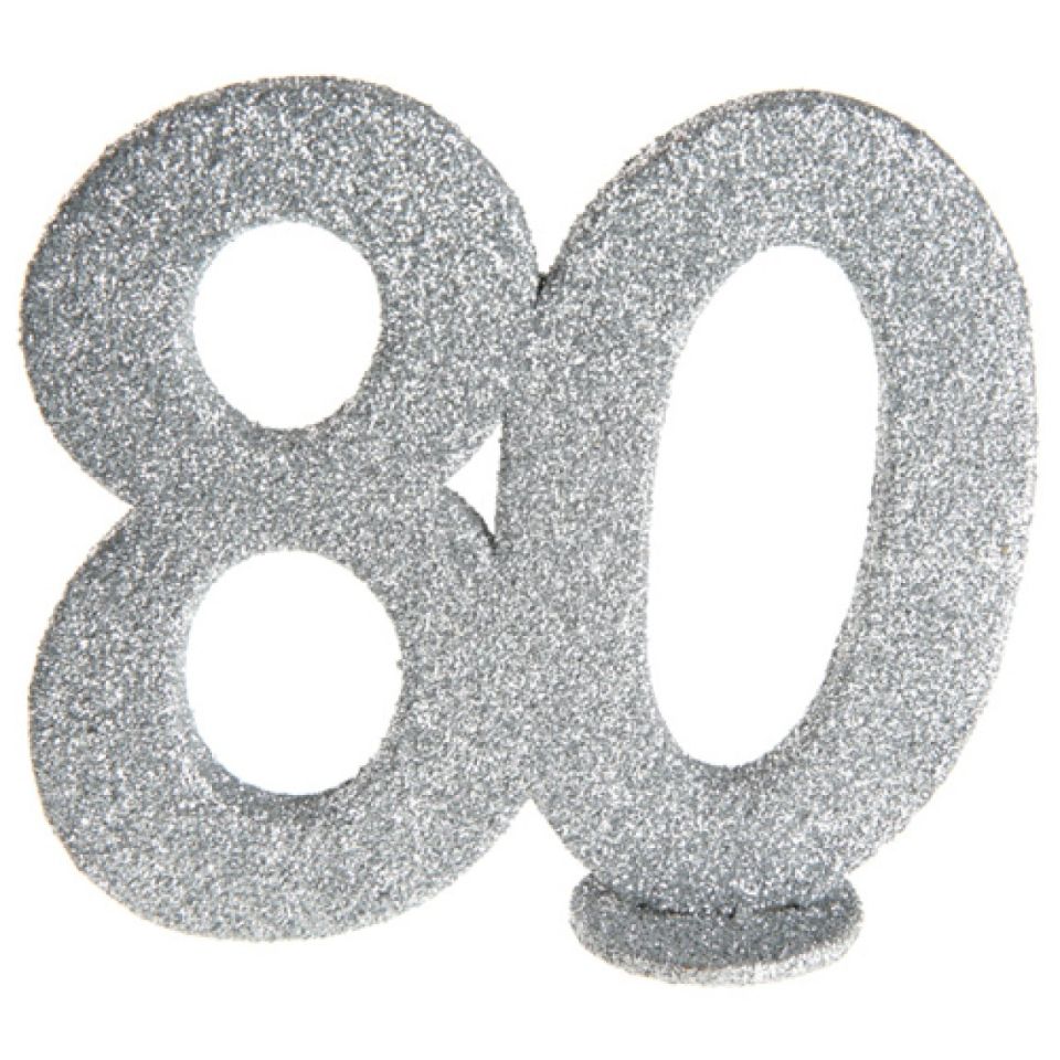 Zahlentopper 80, Silber, 11x10 cm