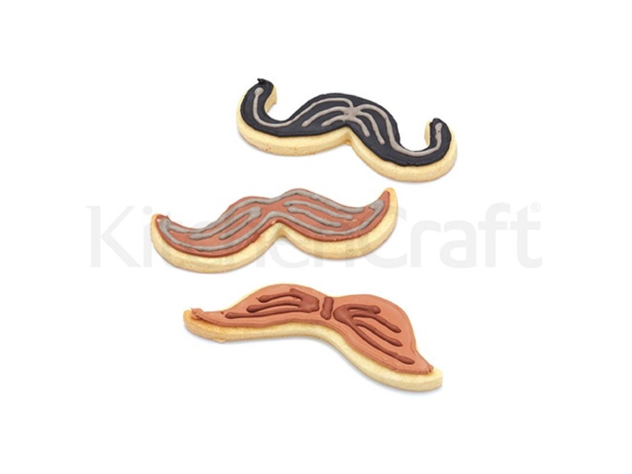 Keks-Ausstecher Schnurrbart 3er Set