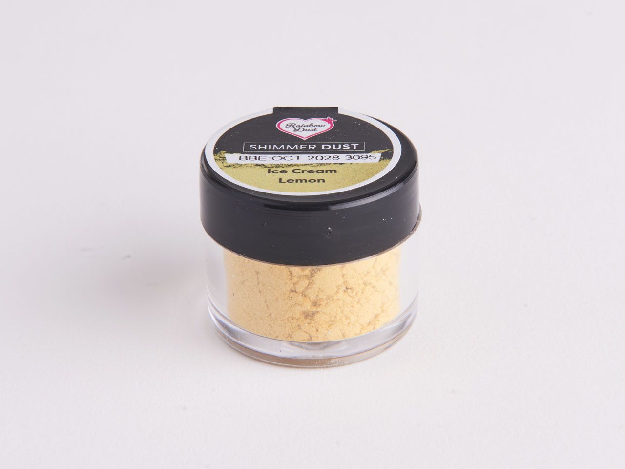 Rainbow Dust: Lebensmittelfarbpulver metallic Ice cream Lemon 3g