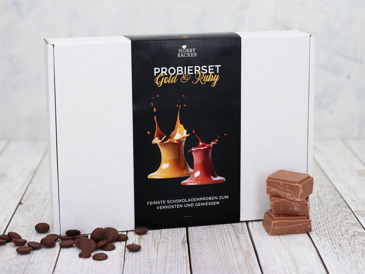 Probierset Gold & Ruby Kuvertüre 5x20g=100g