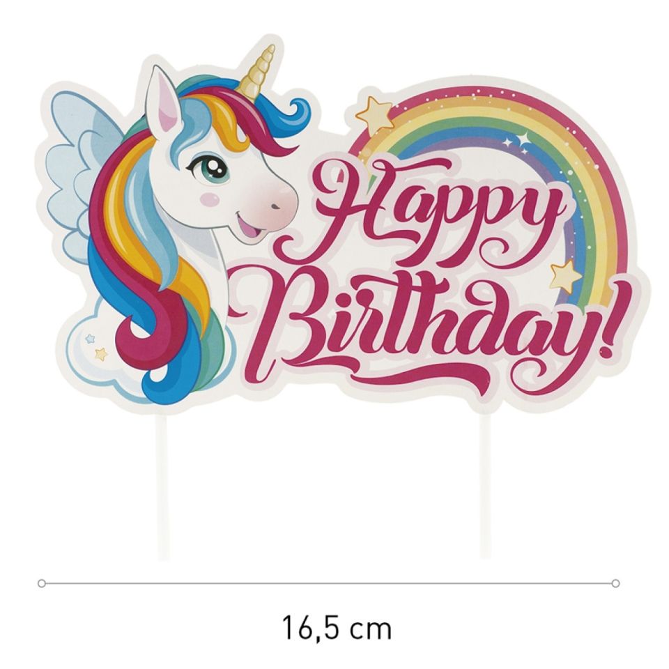 Tortentopper Happy Birthday, Einhorn