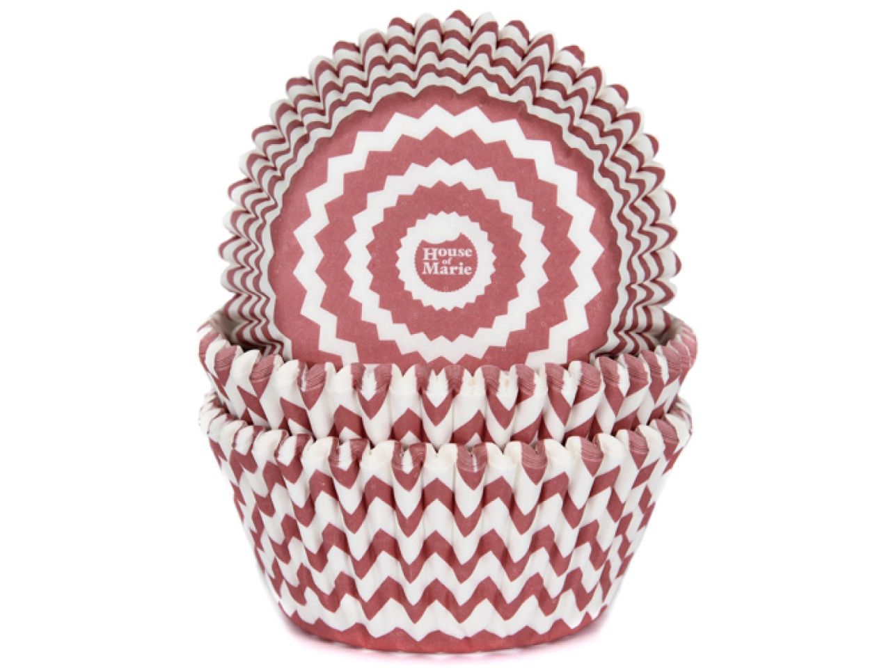 Muffinfömchen, Chevron Rot, 50 Stck, 5 cm