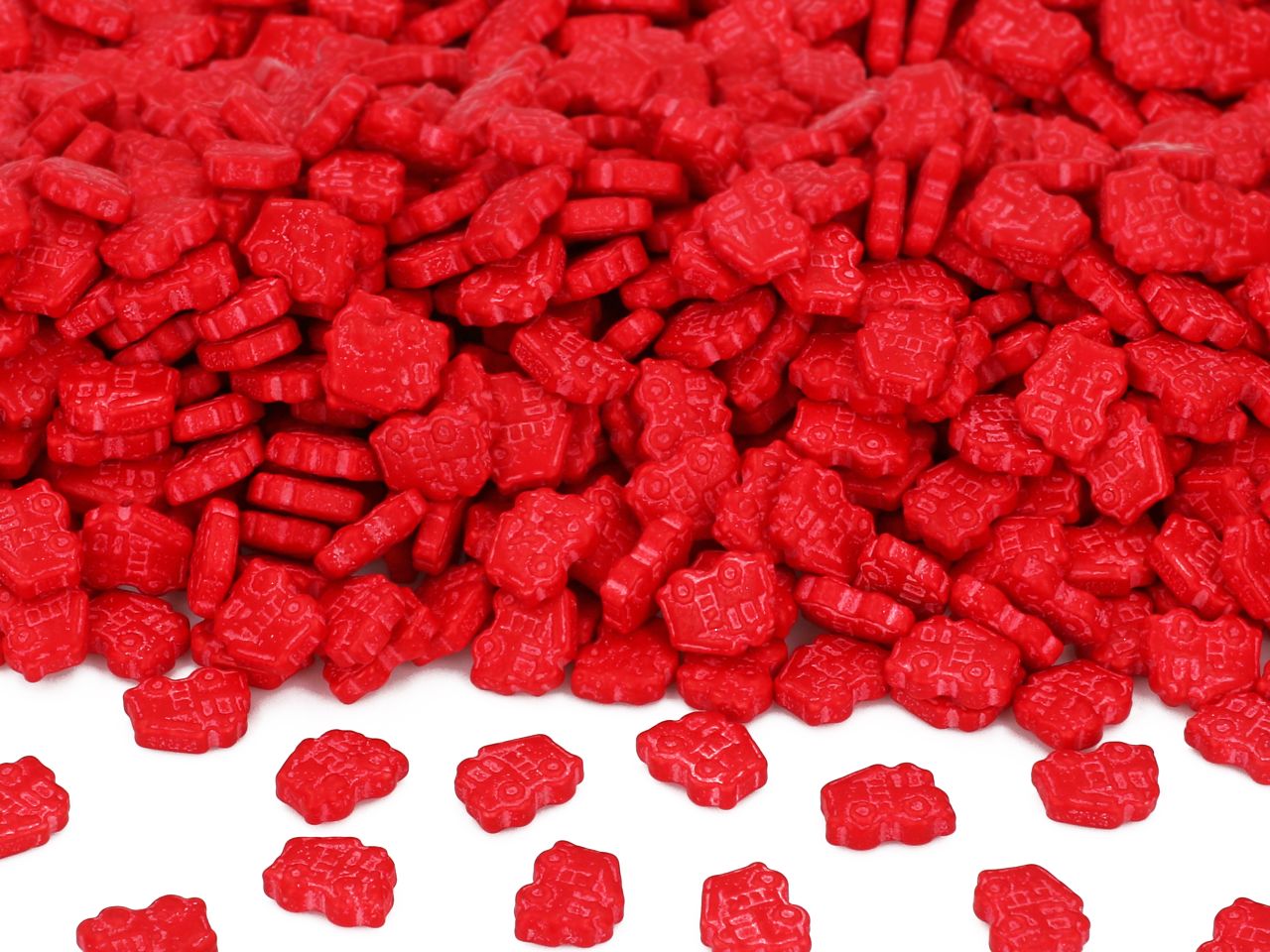 Streudekor Feuerwehrauto rot 80g
