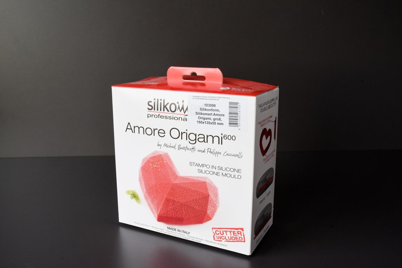 Silikonform, Silikomart Amore Origami, groß, 150x135x55 mm