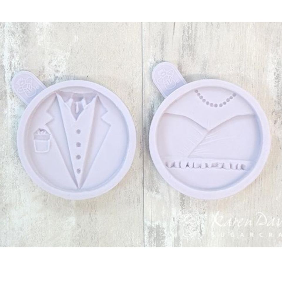 Karen Davies Fondantform Bride & Groom