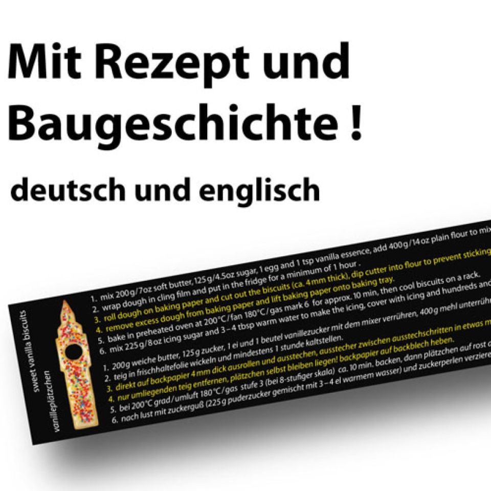 Plätzchen-Ausstechform London, Big Ben, Rot