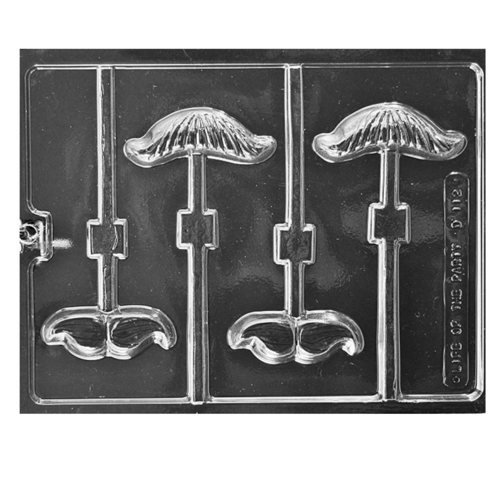 Gießform für Schokolade & Kuvertüre, Mustache, Schnurrbart - 2 Designs