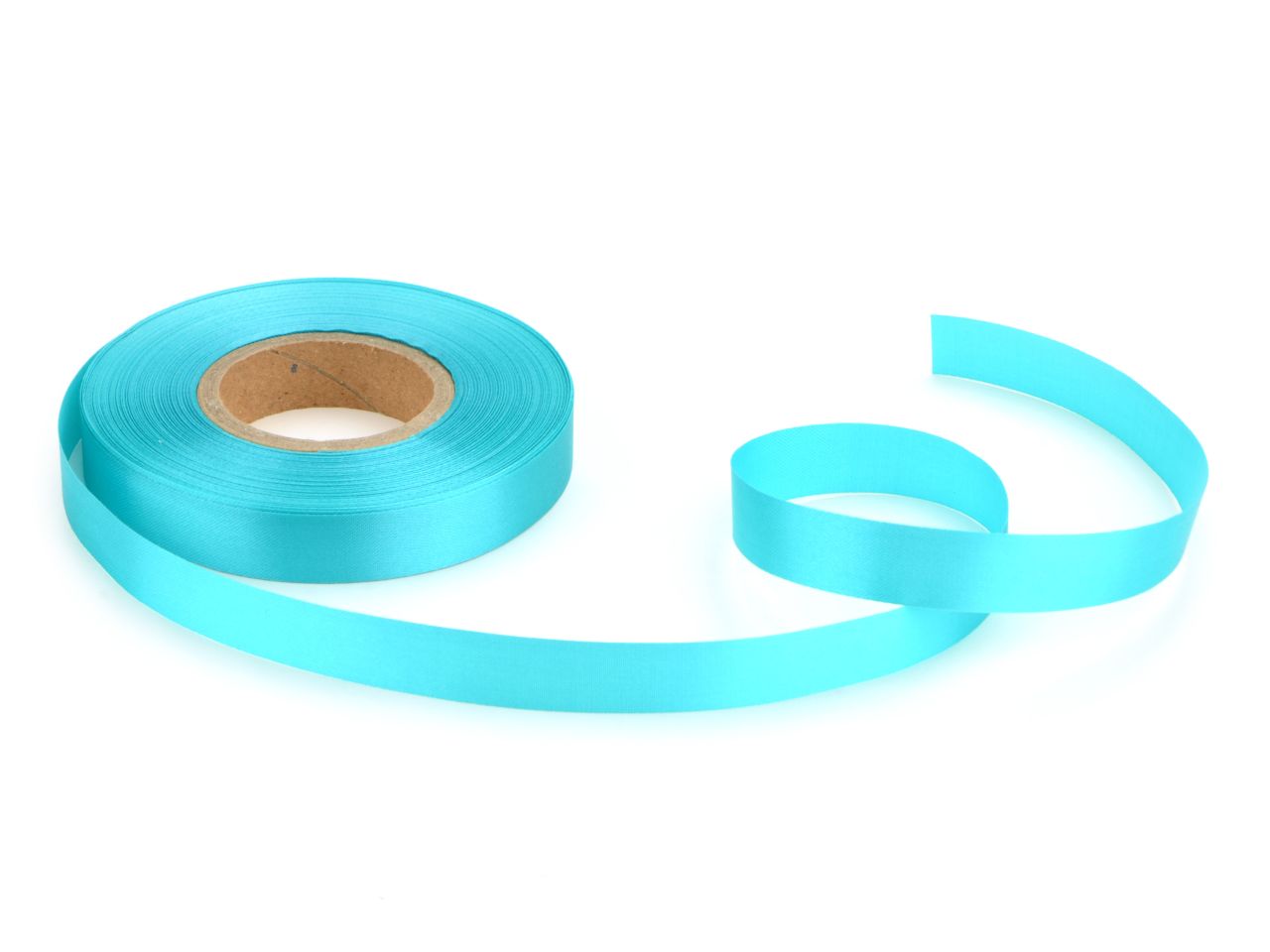 Satinband: Türkis, Polyester, 30 Meter à 14 mm