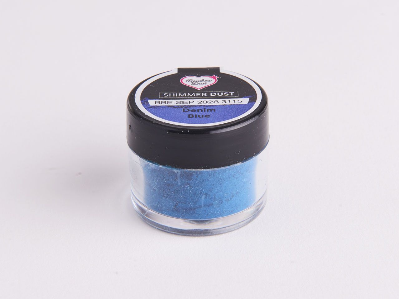 Rainbow Dust: Lebensmittelfarbpulver metallic Denim Blue 2g