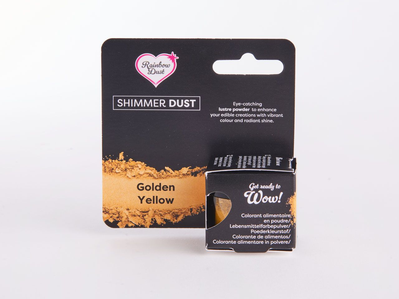 Rainbow Dust: Lebensmittelfarbpulver metallic Golden Yellow 2g