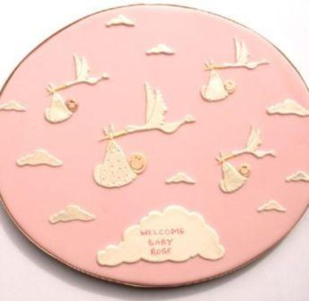 Fondant Ausstecher Präger-Set Storch, Baby und Wolke