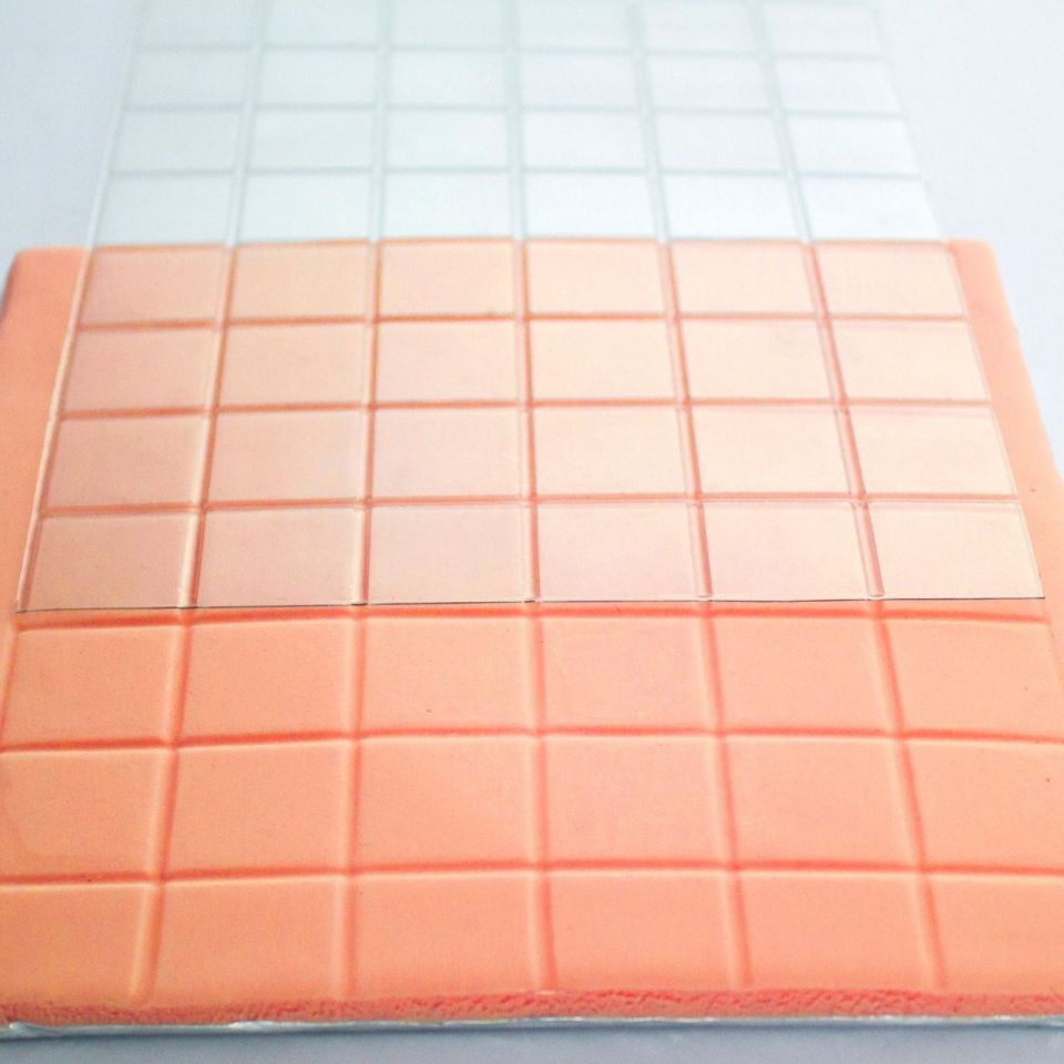 Prägematte Quadrat, klein, 15x30 cm