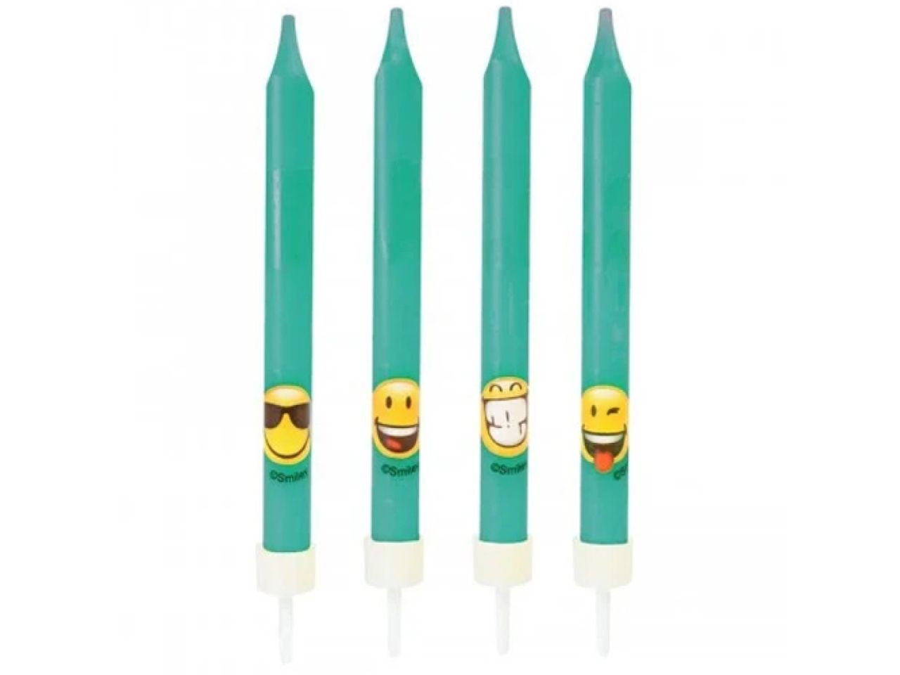 Tortenkerze Smiley, 4 Stk.