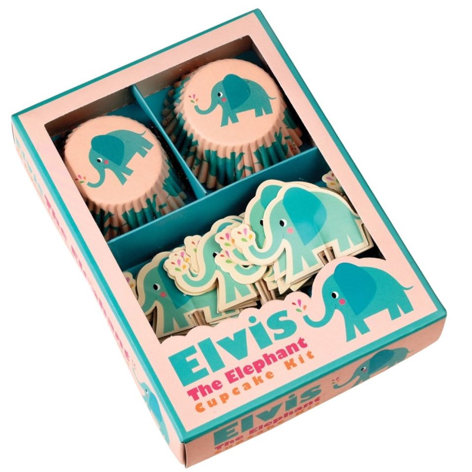 Rex Cupcakes Kit Elefant Muffinförmchen mit Picker
