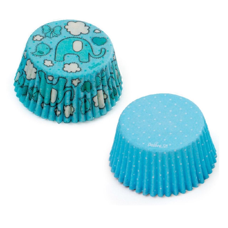 Muffinförmchen Babyparty Blau
