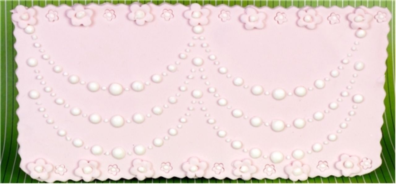 Schablone für Royal Icing Drapierte Perlen