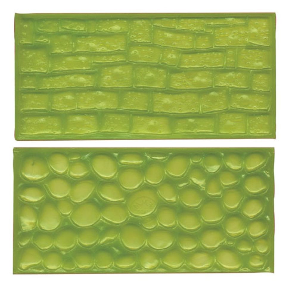 FMM 2 Prägematten Set Cobble & Stein 15x7 cm