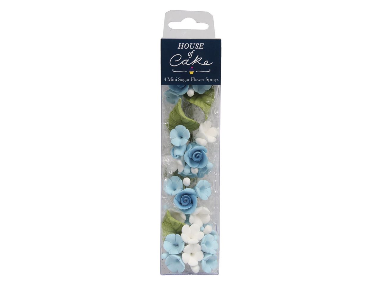Culpitt: Mini Zucker Bouquet Rose, Blau, 4 Stück