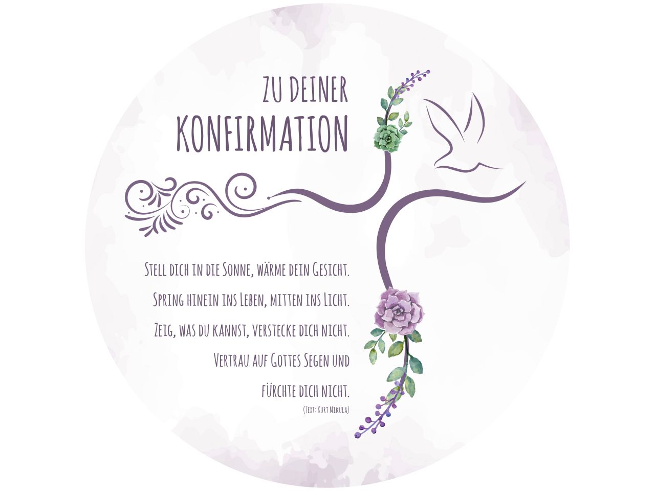 Tortenaufleger Konfirmation Kreuz 20cm rund
