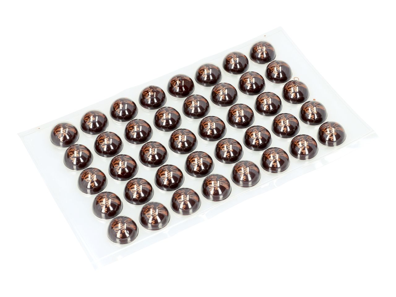 1 Folie Halbschale Zartbitter Frohe Ostern Hasenohren 40 Stück