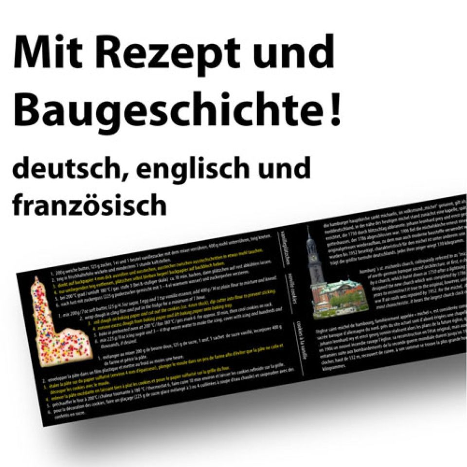 Plätzchen-Ausstechform Hamburg Michel, St Michaelis, Rot