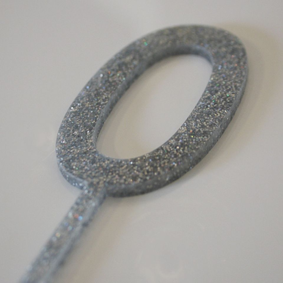 Meri Meri Torten Picker Nummer 0, Silber, 11 cm