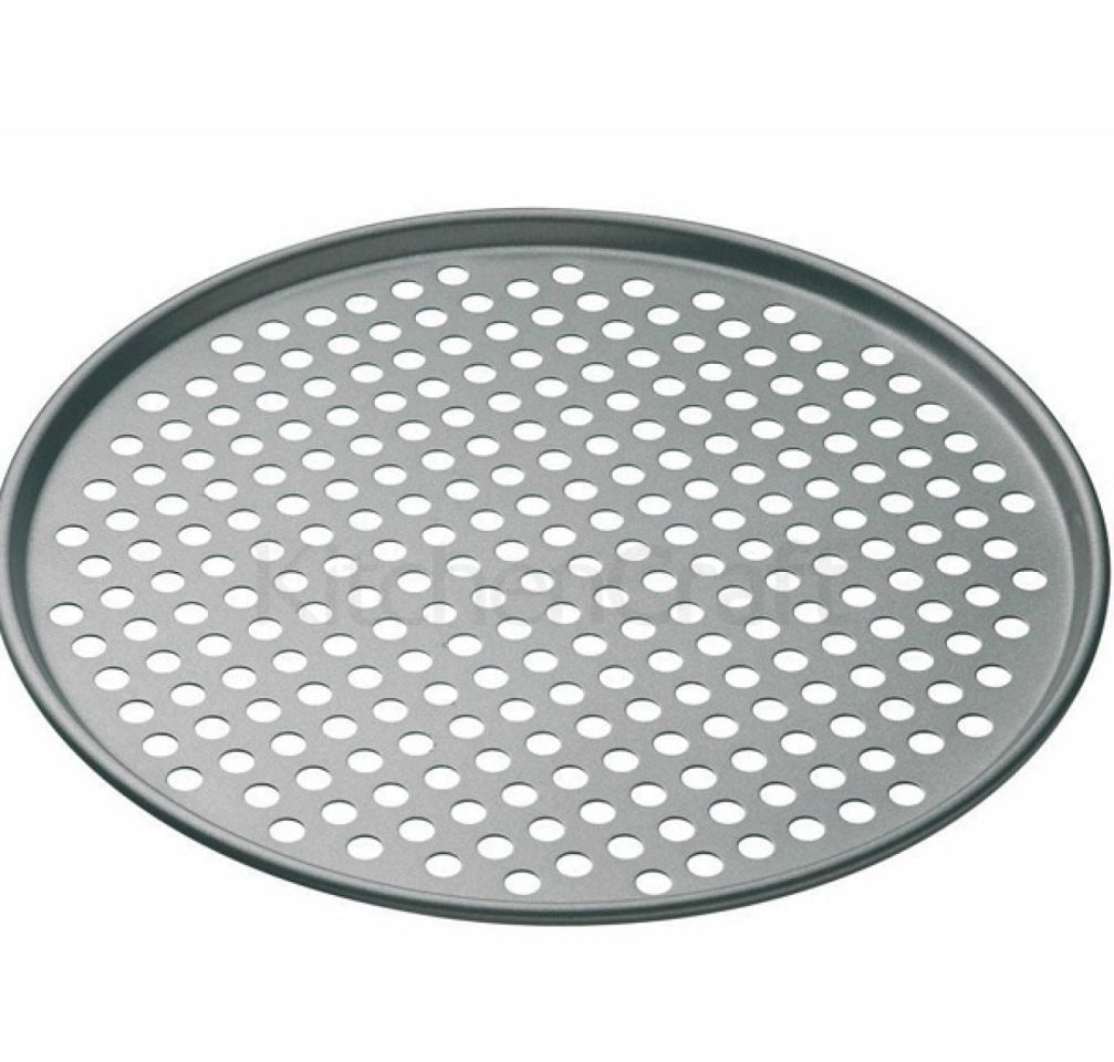Pizzablech, Backblech, 33 cm, Carbon, gelocht